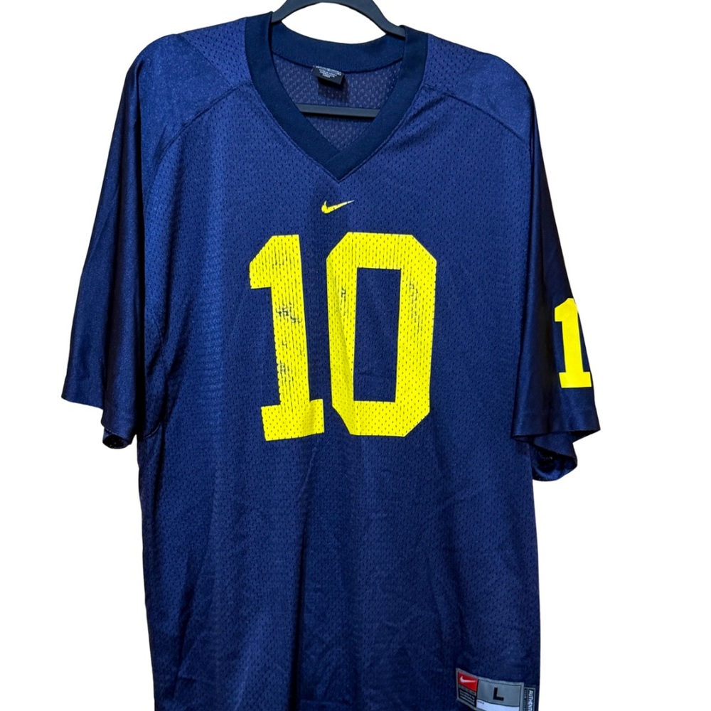 Vintage Nike Michigan Wolverines #10 Jersey Tom Brady Era Men’s L (Korea